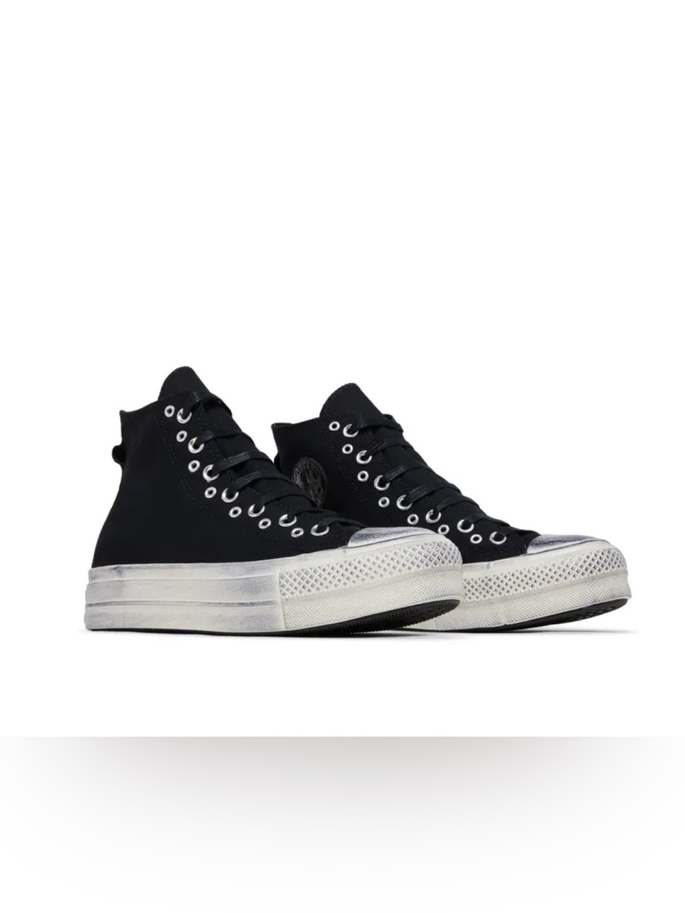 Converse Sneakers Black Chuck Taylor All Star Lift Hi Platform Punk Grunge SZ 6